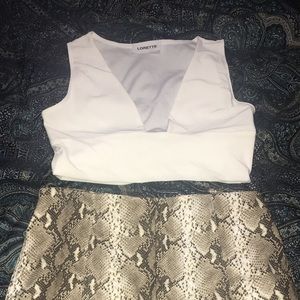 Ivy colored crop top never worn.